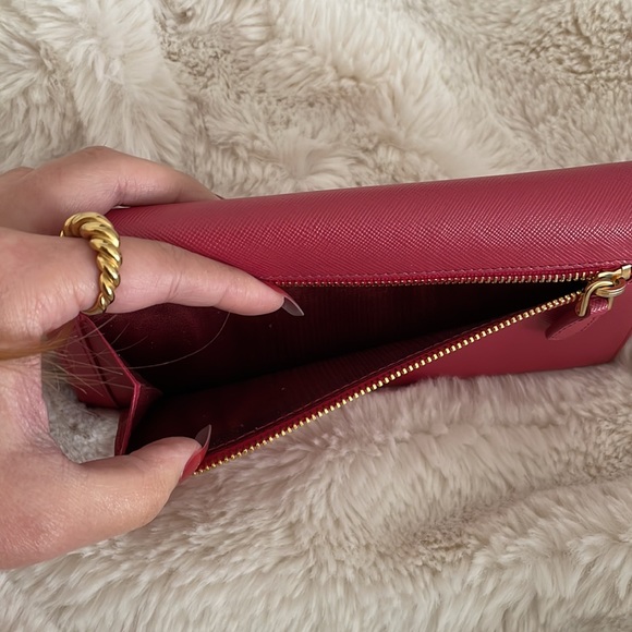 💕 AUTHENTIC PRADA rose pink gold large wallet - Picture 5 of 15